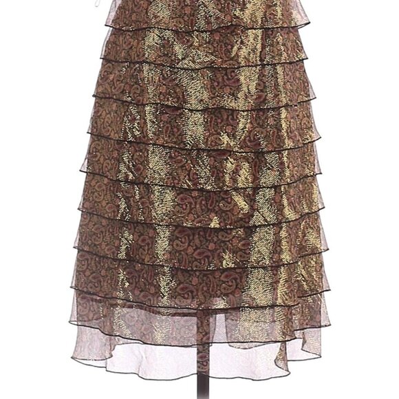 Adrianna Paisley metallic silk Cocktail Dr… - Picture 4 of 8